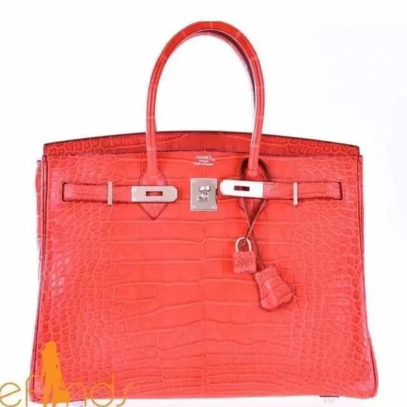Mirror Quality Hermès Birkin 35 Rougedian Matte Alligator PHW - Exotic Creations