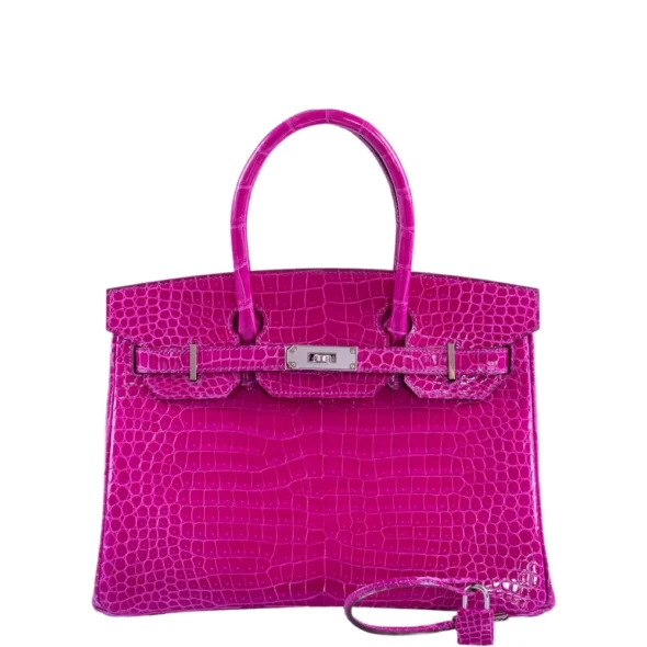 Mirror Quality Hermès HSS Birkin 30 Rose Scheherazade Porosus Crocodile Cassisterior PHW - Exotic Creations