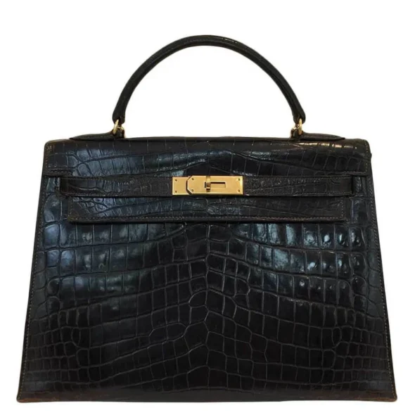 Mirror Quality Hermès Kelly 32 Cocaon Crocodile GHW - Exotic Creations