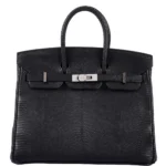 Mirror Quality Hermès Replicas Birkin 25 Black Salvator Lizard Jacob & Co. White Gold & Diamond HW - Exotic Creations