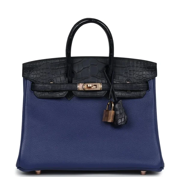 Hermès Birkin 25 Touch Bleu Marine Replica | ExoticCreations.org