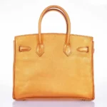 Mirror Quality Hermès Replicas Birkin 30 Metallic Bronze Chevre GHW - Exotic Creations Back