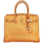 Mirror Quality Hermès Replicas Birkin 30 Metallic Bronze Chevre GHW - Exotic Creations Front