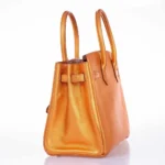 Mirror Quality Hermès Replicas Birkin 30 Metallic Bronze Chevre GHW - Exotic Creations Side1