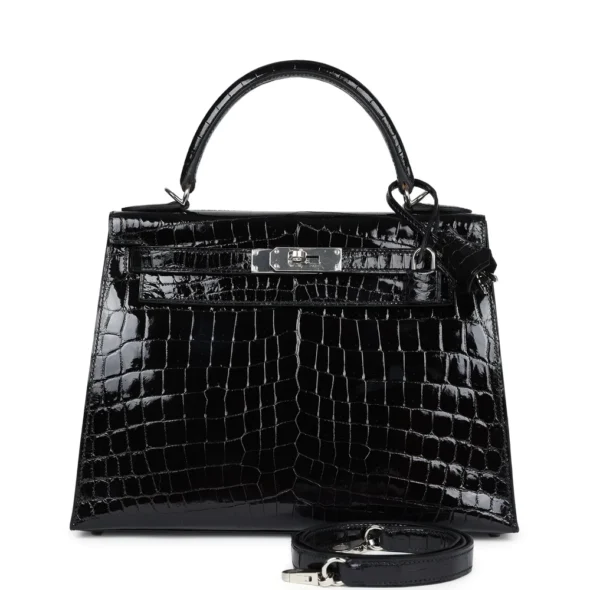 Mirror Quality Hermès Replicas Birkin 35 Black Matte Niloticus Crocodile PHW - Exotic Creations