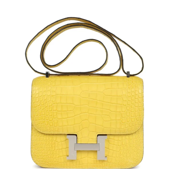 Hermès Constance 18 Mimosa Matte Alligator Replica