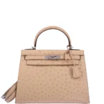Mirror Quality Hermès Replicas Kelly 28 Parchemin Ostrich PHW - Exotic Creations