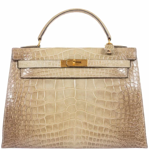 Mirror Quality Hermès Kelly 32 Vert Celadon Alligator GHW | Exotic Creations