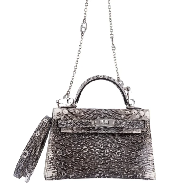 Mirror Quality Hermès Replicas Mini Kelly 20 II Ombre Lizard PHW - Exotic Creations