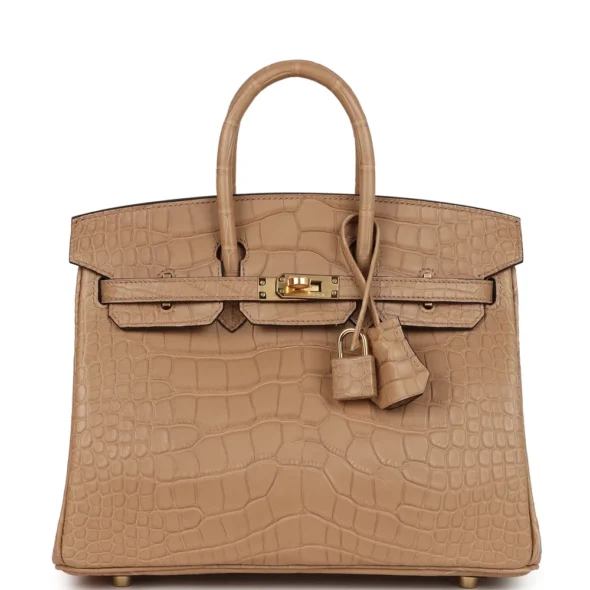 Premium Hermès Replica Birkin 25 Chai Matte Alligator GHW | ExoticCreations