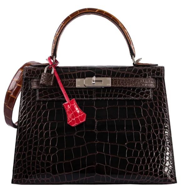 Premium Hermès Replica Kelly 28 Macassar – Exotic Creations