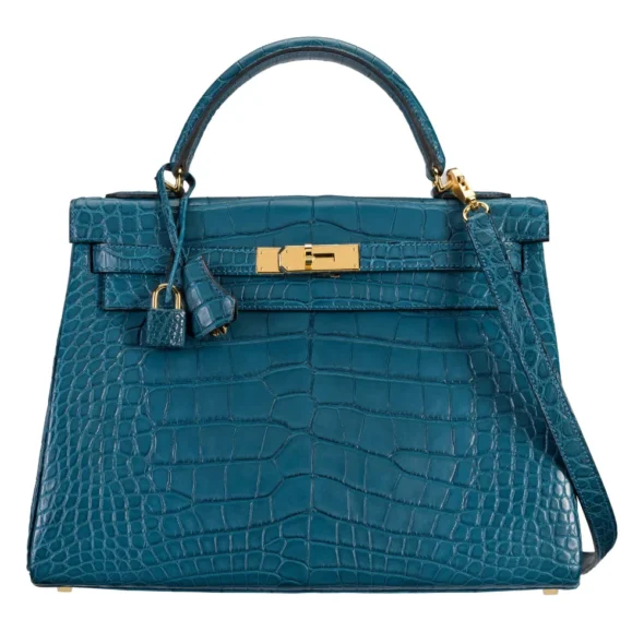 Premium Hermès Replica Kelly 32 Colvert Alligator GHW | Exotic Creations